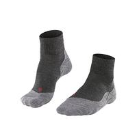 FALKE TK5 Wander Short M Sso lana hilo funcional antiampollas finos 1 par, Calcetines para senderismo Hombre, Gris Asphalt Melange 3180, 39-41