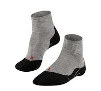 FALKE TK5 Wander Short M Sso lana hilo funcional antiampollas finos 1 par, Calcetines para senderismo Hombre, Gris Light Grey 3403, 39-41