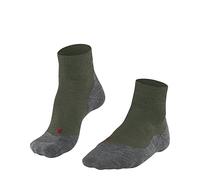 FALKE TK5 Wander Short M Sso lana hilo funcional antiampollas finos 1 par, Calcetines para senderismo Hombre, Verde Herb 7754, 44-45