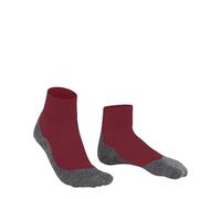 FALKE TK5 Wander Short M Sso lana hilo funcional antiampollas finos 1 par, Calcetines para senderismo Hombre, Rojo Cranberry-Black 8831, 42-43