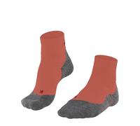 FALKE TK5 Wander Short W Sso lana hilo funcional antiampollas finos 1 par, Calcetines para senderismo Mujer, Naranja Coral 8017, 39-40