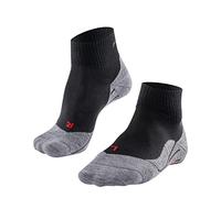 Falke Calcetines de senderismo TK5 Wander Short W – lana funcional antiampollas, Negro 41-42