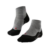 FALKE TK5 Wander Short W Sso lana hilo funcional antiampollas finos 1 par, Calcetines para senderismo Mujer, Gris Light Grey 3403, 41-42