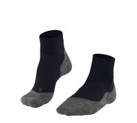 FALKE TK5 Wander Short W Sso lana hilo funcional antiampollas finos 1 par, Calcetines para senderismo Mujer, Azul Marine 6121, 35-36