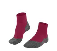 FALKE TK5 Wander Short W Sso lana hilo funcional antiampollas finos 1 par, Calcetines para senderismo Mujer, Rojo Rose 8564, 39-40
