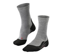 FALKE TK5 Wander W So lana hilo funcional antiampollas finos 1 par, Calcetines para senderismo Mujer, Gris Light Grey 3403, 39-40