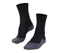 Falke Calcetines de senderismo TK5 Wander W – lana, antiampollas, finos – Gris Asphalt 37-38