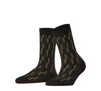 FALKE Tress Lock W So lana cachemira estampados 1 par, Calcetines Mujer, Marrón Bison 5183, 35-38