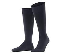 FALKE Ultra Energizing M Kh algodón con compresión 1 par, Calcetines largos Hombre, Azul Dark Navy 6370 - Perímetro de la pantorrilla W3, 39-40