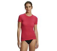 FALKE Ultralight Cool Round Neck W S/s Ts hilo funcional secado rápido 1 pieza, Capa de base superior Mujer, Rojo Rose 8564, M