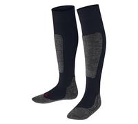 FALKE unisex niños Active Ski calcetines de esquí amortiguación media espinillera anti ampollas transpirable secado rápido regulación del clima antiolores lana hilo funcional 1 par