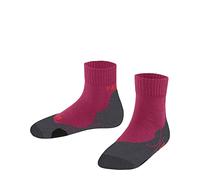 FALKE unisex niños TK2 Short calcetines para senderismo amortiguación media anti ampollas caliente transpirable secado rápido regulación del clima antiolores lana hilo funcional 1 par