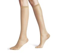FALKE Vitalize 20 DEN W Kh transparente con compresión 1 par, Calcetines largos Mujer, Color piel Cocoon 4059, 35-38