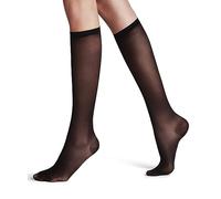 FALKE Vitalize 20 DEN W Kh transparente con compresión 1 par, Calcetines largos Mujer, Negro Black 3009, 39-42