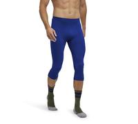 FALKE Warm 3/4 M Ti Hilo Funcional Secado rápido 1 Pieza, Capa de Base Inferior Hombre, Azul Yve 6714, S