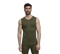 FALKE Warm M S/l SH Hilo Funcional Secado rápido 1 Pieza, Capa de Base Superior Hombre, Verde Herb 7754, S