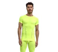 FALKE Warm Round Neck M S/s Ts hilo funcional secado rápido 1 pieza, Capa de base superior Hombre, Amarillo Lightning 1690 Trend, M