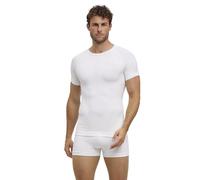 FALKE Warm Round Neck M S/s TS Hilo Funcional Secado rápido 1 Pieza, Capa de Base Superior Hombre, Blanco White 2860, S