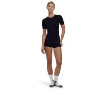 FALKE Warm Round Neck W S/s TS Hilo Funcional Secado rápido 1 Pieza, Capa de Base Superior Mujer, Negro Black 3000, XS