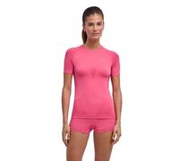 FALKE Warm Round Neck W S/s TS Hilo Funcional Secado rápido 1 Pieza, Capa de Base Superior Mujer, Rosa Fuchsia 8554, L