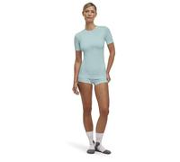 FALKE Warm Round Neck W S/s TS Hilo Funcional Secado rápido 1 Pieza, Capa de Base Superior Mujer, Verde Jade 7439, L