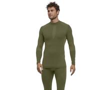 FALKE Warm Turtleneck M L/s SH Hilo Funcional Secado rápido 1 Pieza, Capa de Base Superior Hombre, Verde Herb 7754, XL