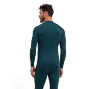 FALKE Warm Turtleneck M L/s SH Hilo Funcional Secado rápido 1 Pieza, Capa de Base Superior Hombre, Verde Holly 7385, S
