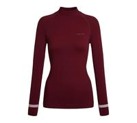 FALKE Warm Turtleneck W L/s SH Hilo Funcional Secado rápido 1 Pieza, Capa de Base Superior Mujer, Rojo Merlot 8117 Trend, XL