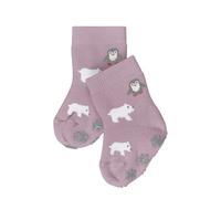 FALKE Winter Animals B Hp algodón puños en la suela 1 par, Calcetines para casa Unisex bebé, Rosa Thulit 8663, 74-80