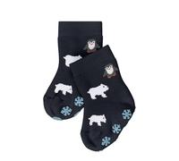 FALKE Winter Animals B HP Baumwolle Rutschhemmende Noppen Calcetines de Tope, Azul Space Blue 6116, 74-80 Unisex bebé