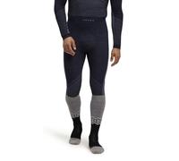 FALKE Wool-Tech 3/4 M Ti Lana Hilo Funcional Secado rápido 1 Pieza, Capa de Base Inferior Hombre, Azul Space Blue 6116 Trend, L