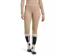 FALKE Wool-Tech 3/4 W Ti lana hilo funcional secado rápido 1 pieza, Capa de base inferior Mujer, Beis Straw 4700, S