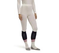 FALKE Wool-Tech 3/4 W Ti Lana Hilo Funcional Secado rápido 1 Pieza, Capa de Base Inferior Mujer, Blanco Off-White 2040 Trend, XS