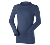 FALKE Wool-Tech K L/s Sh lana hilo funcional secado rápido 1 pieza, Capa de base superior Unisex niños, Azul Capitain 6751, 170-176