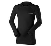 FALKE Wool-Tech K L/s Sh lana hilo funcional secado rápido 1 pieza, Capa de base superior Unisex niños, Negro Black 3000, 158-164