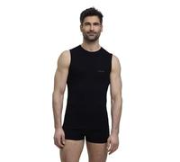 FALKE Wool-Tech Light M S/l Sh lana hilo funcional secado rápido 1 pieza, Capa de base superior Hombre, Negro Black 3000, S