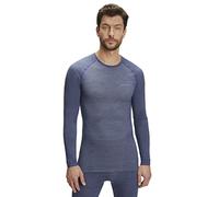 FALKE Wool-Tech Light Round Neck M L/s Sh lana hilo funcional secado rápido 1 pieza, Capa de base superior Hombre, Azul Capitain 6751, M