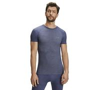 FALKE Wool-Tech Light Round Neck M S/s Ts lana hilo funcional secado rápido 1 pieza, Capa de base superior Hombre, Azul Capitain 6751, L