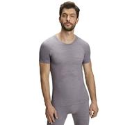FALKE Wool-Tech Light Round Neck M S/s Ts lana hilo funcional secado rápido 1 pieza, Capa de base superior Hombre, Gris Grey-Heather 3757, M