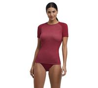 FALKE Wool-Tech Light Round Neck W S/s TS Lana Hilo Funcional Secado rápido 1 Pieza, Capa de Base Superior Mujer, Rosa Red 8644, M