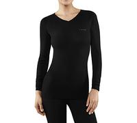 FALKE Wool-Tech Light V Neck W L/s Sh lana hilo funcional secado rápido 1 pieza, Capa de base superior Mujer, Negro Black 3000, M