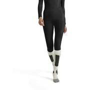 FALKE Wool-Tech Long W Ti Lana Hilo Funcional Secado rápido 1 Pieza, Capa de Base Inferior Mujer, Negro Black 3000, S