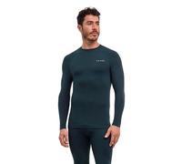 FALKE Wool-Tech Protective M L/s SH Lana Hilo Funcional Secado rápido 1 Pieza, Capa de Base Superior Hombre, Verde Holly 7385, L