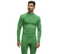 FALKE Wool-Tech Round Neck M L/s SH Lana Hilo Funcional Secado rápido 1 Pieza, Capa de Base Superior Hombre, Verde Grass Green 7014 Trend, XL