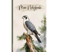 Falken Buch für Notizen: Notizbuch Wanderfalke A5 Notizheft mit Vogelmotiv Geschenk für Fans von Wanderfalken der Greifvogel schöner Vogel auf Schreibheft liniert für Schüler Kinder und Erwachsene