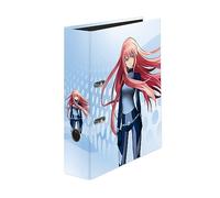 Falken - Carpeta con diseño de chica manga original, fabricada en Alemania, 8 cm de ancho, DIN A4, carpeta vegana, carpeta de cartas, carpeta de oficina, carpeta de plástico, carpeta con ranuras