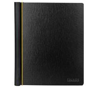 FALKEN Carpeta coral original Falken Gloria Pure con mango ergonómico, extremadamente ligera, de cartón de alta calidad con elegante relieve, 6 gomas de sujeción, 2 bolsillos interiores DIN A4