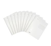 Falken - Carpeta de cartón (10 unidades, plegada, DIN A4, color intenso), color blanco