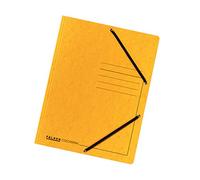 FALKEN Carpeta de cartón extra fuerte Colorspan de cierre de Premium, color amarillo