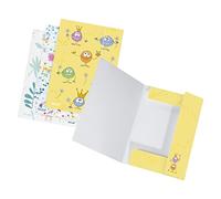 Falken - Carpeta de cartón extrafuerte con 3 solapas y banda elástica para DIN A3, varios diseños